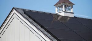 Solar panels on home roof.