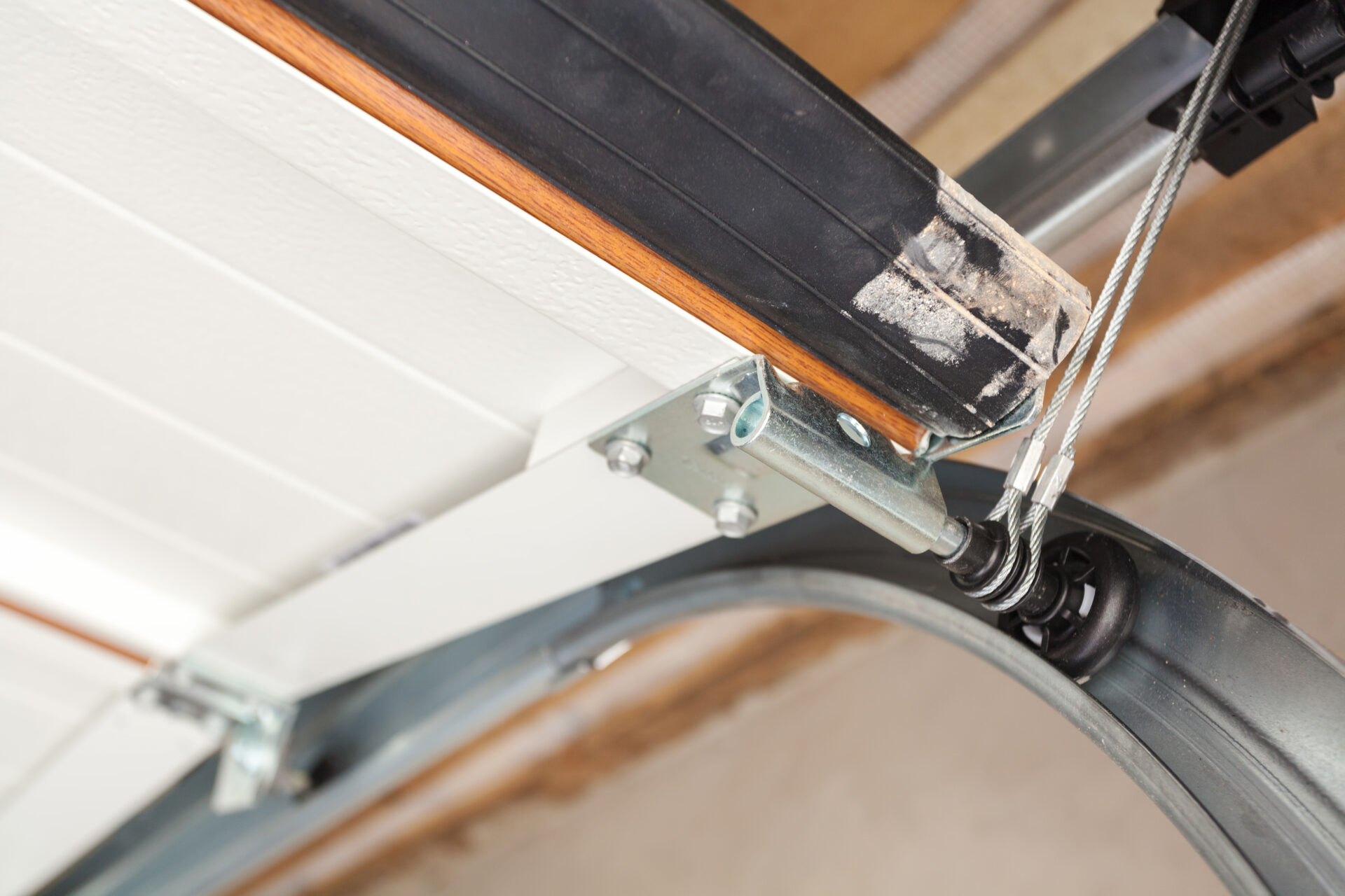 garage door installation close up