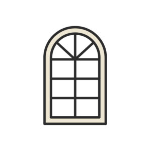 Arched window illustration.