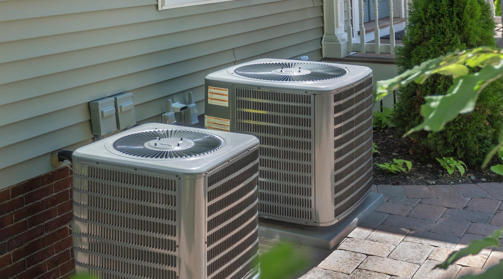 HVAC heating and air conditioning residential units or heat pump