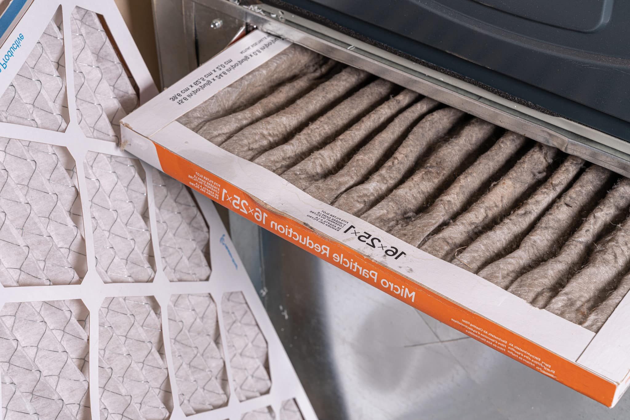 replacing dirty air filter