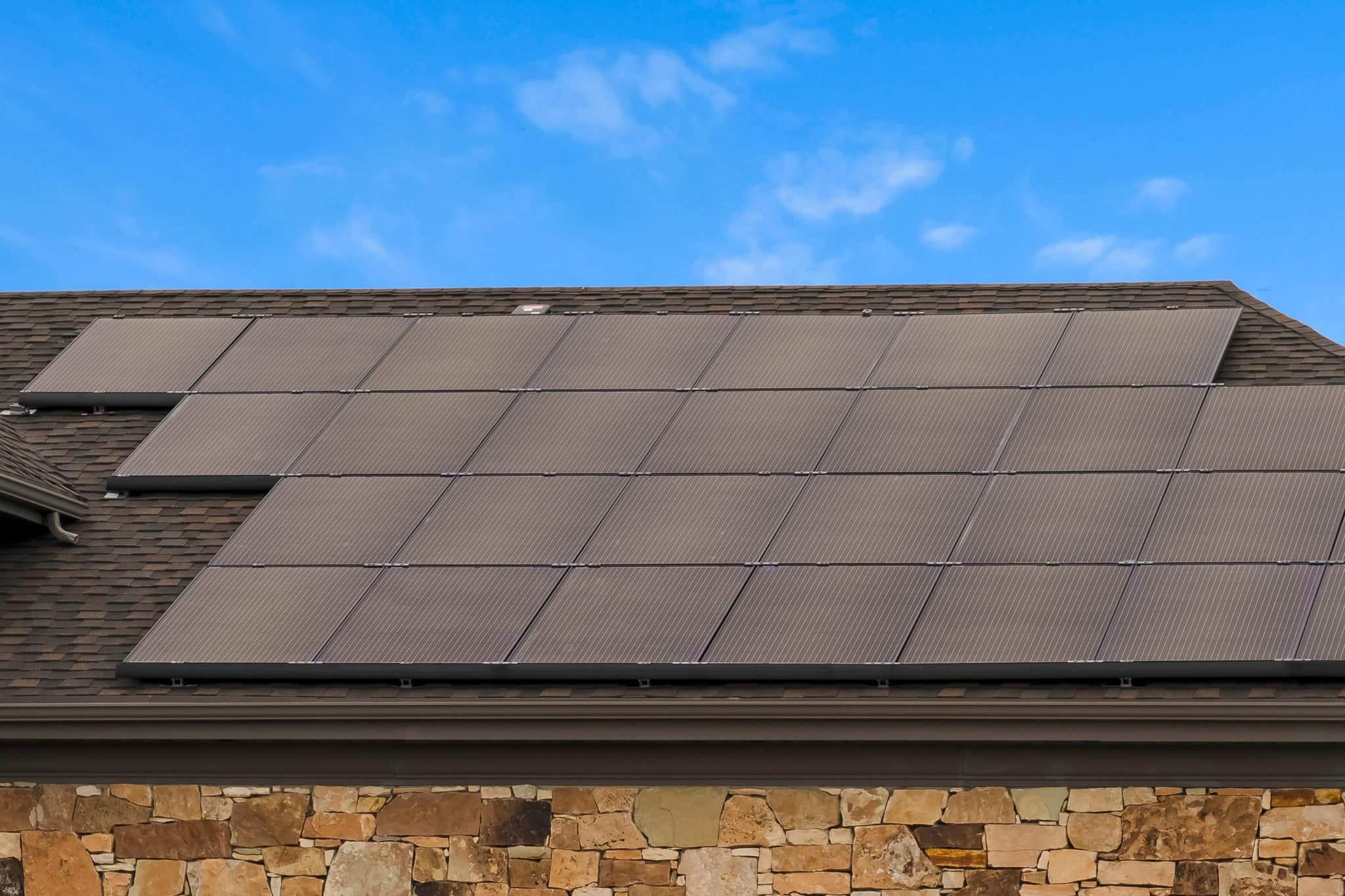 Solar panels on a roof