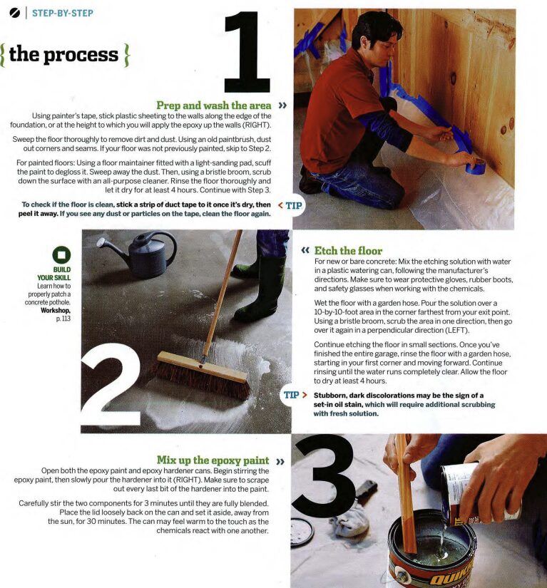 Step-by-step guide on installing epoxy flooring, prep stage.