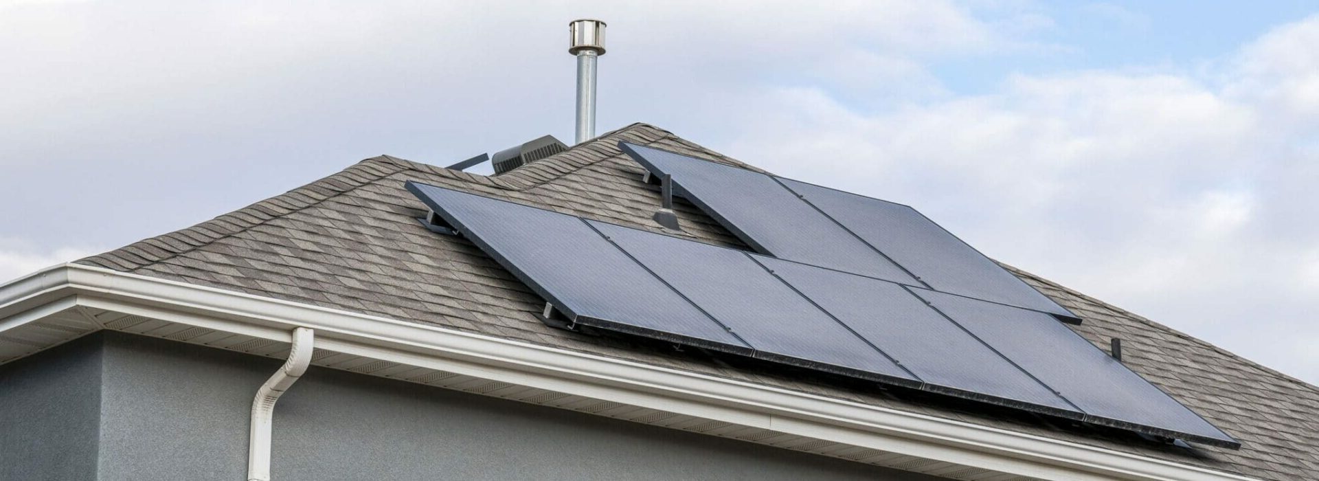 Single Family Home with solar panels on roof top