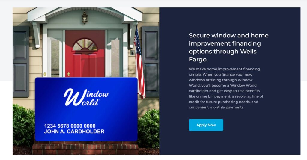 A screenshot of the Window World website.