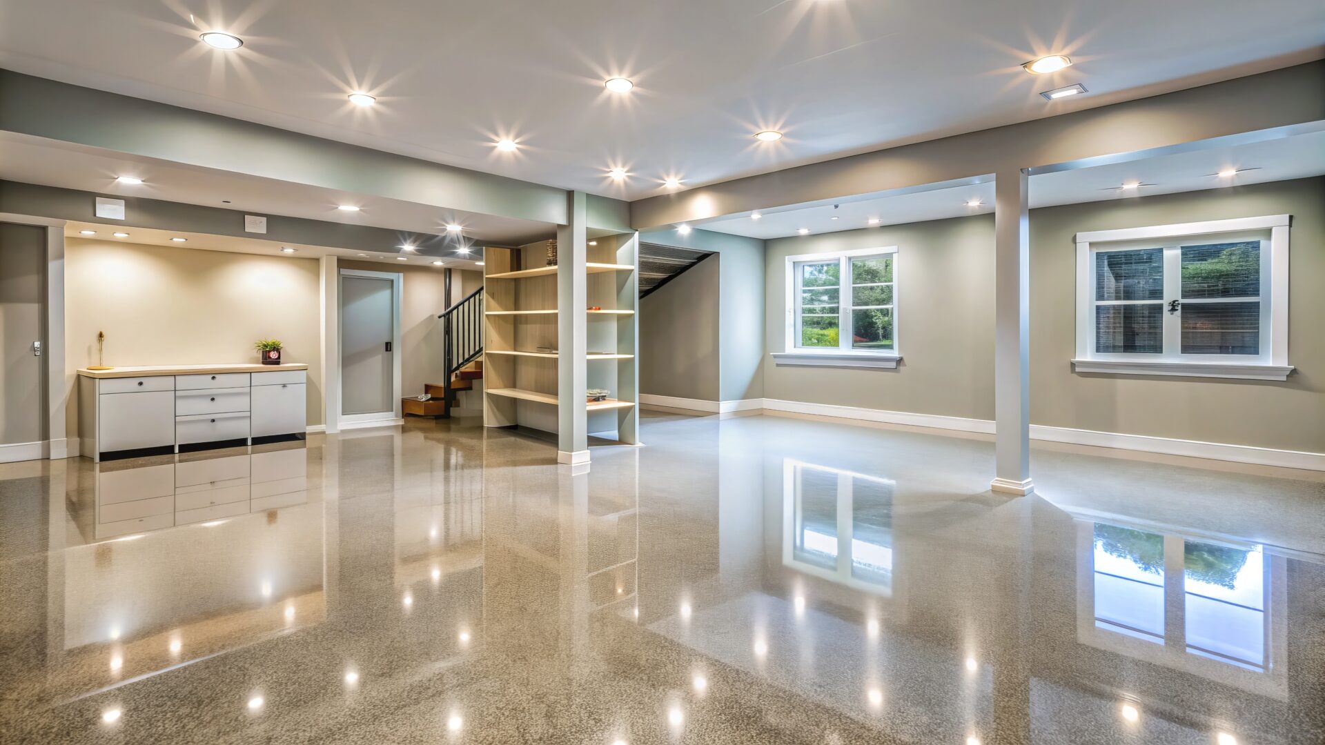 Image of a finished basement