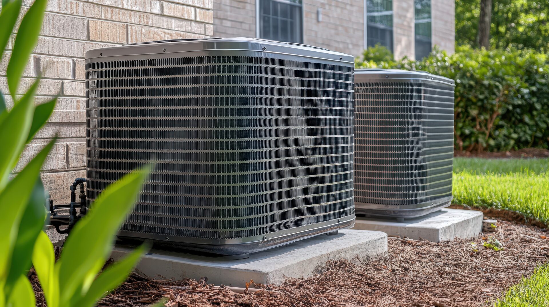 side by side ac units outside of a home