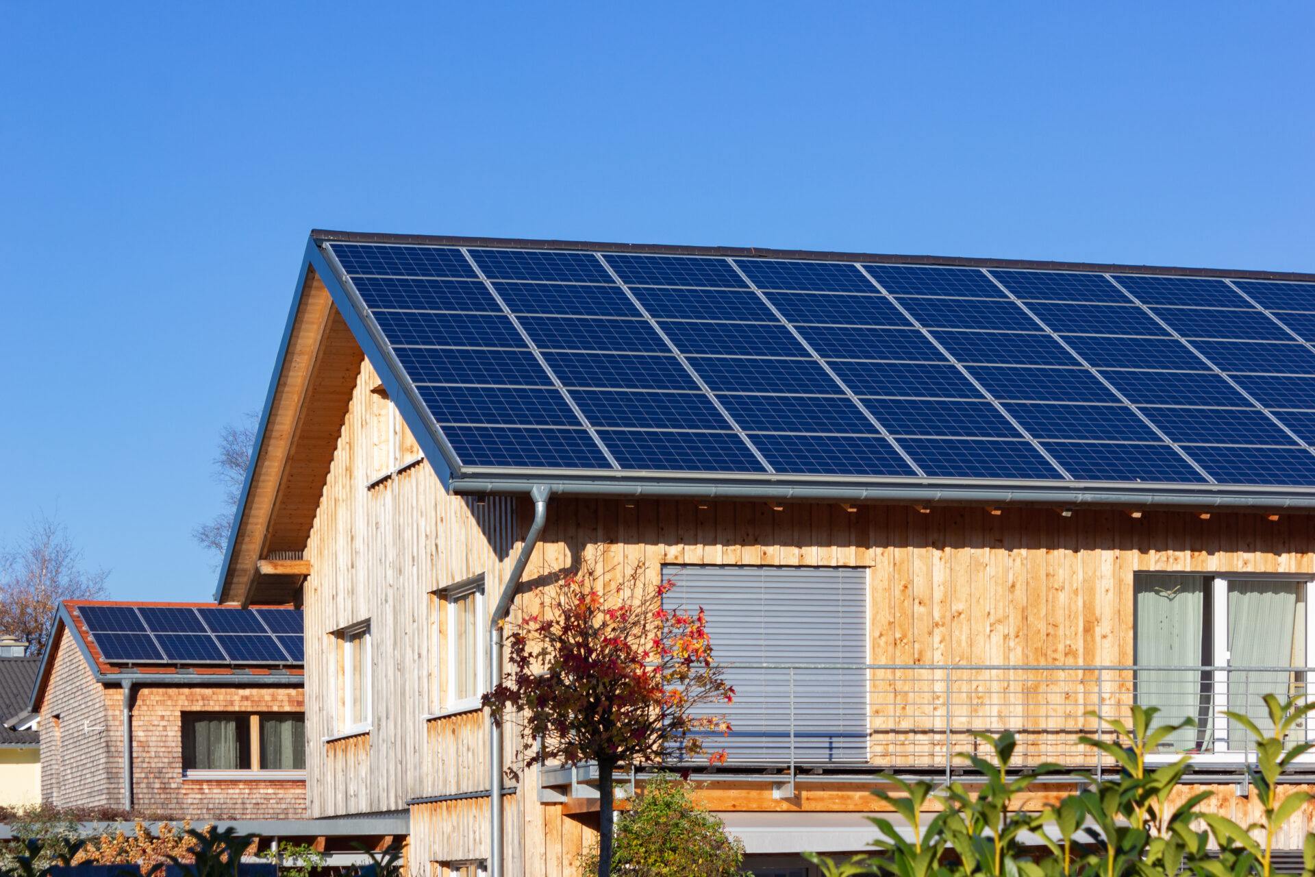 solar panels on the roof of a home
