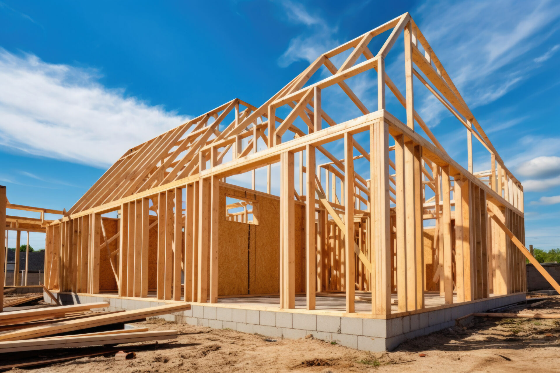 Image of a new house under construction