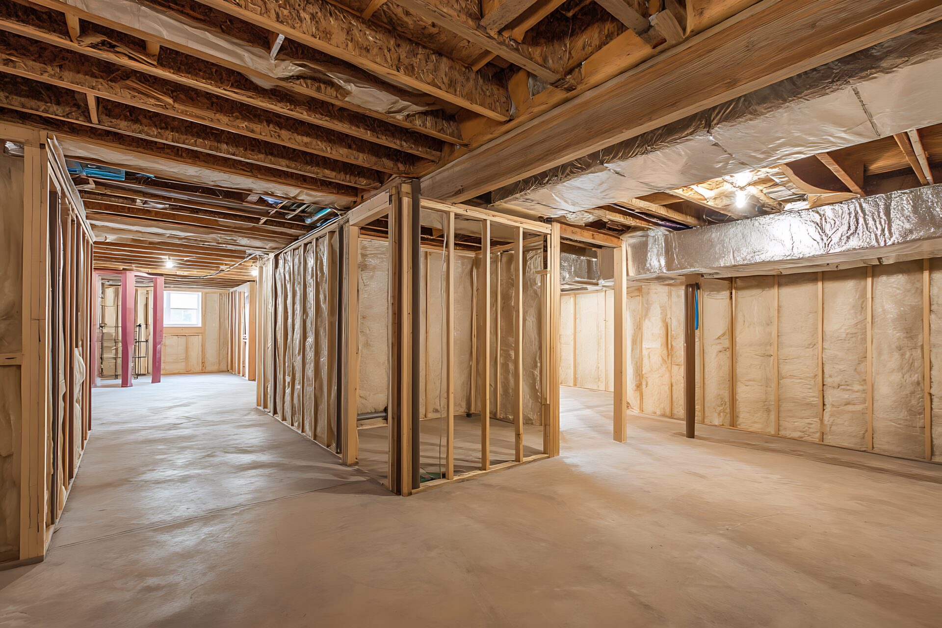 image of an unfinished basement