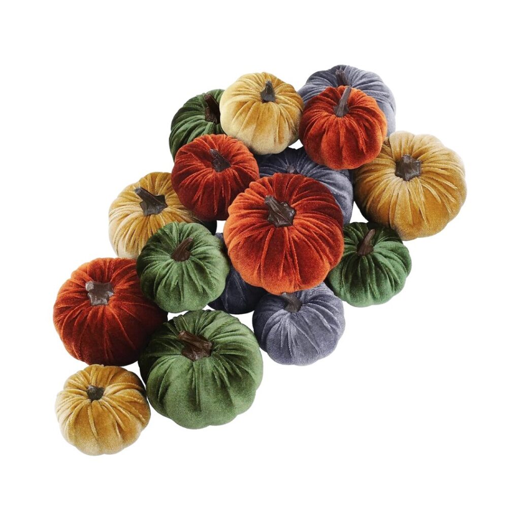 Assorted Velvet Pumpkins