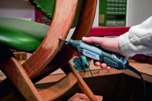 Using a Dremel tool to sand furniture