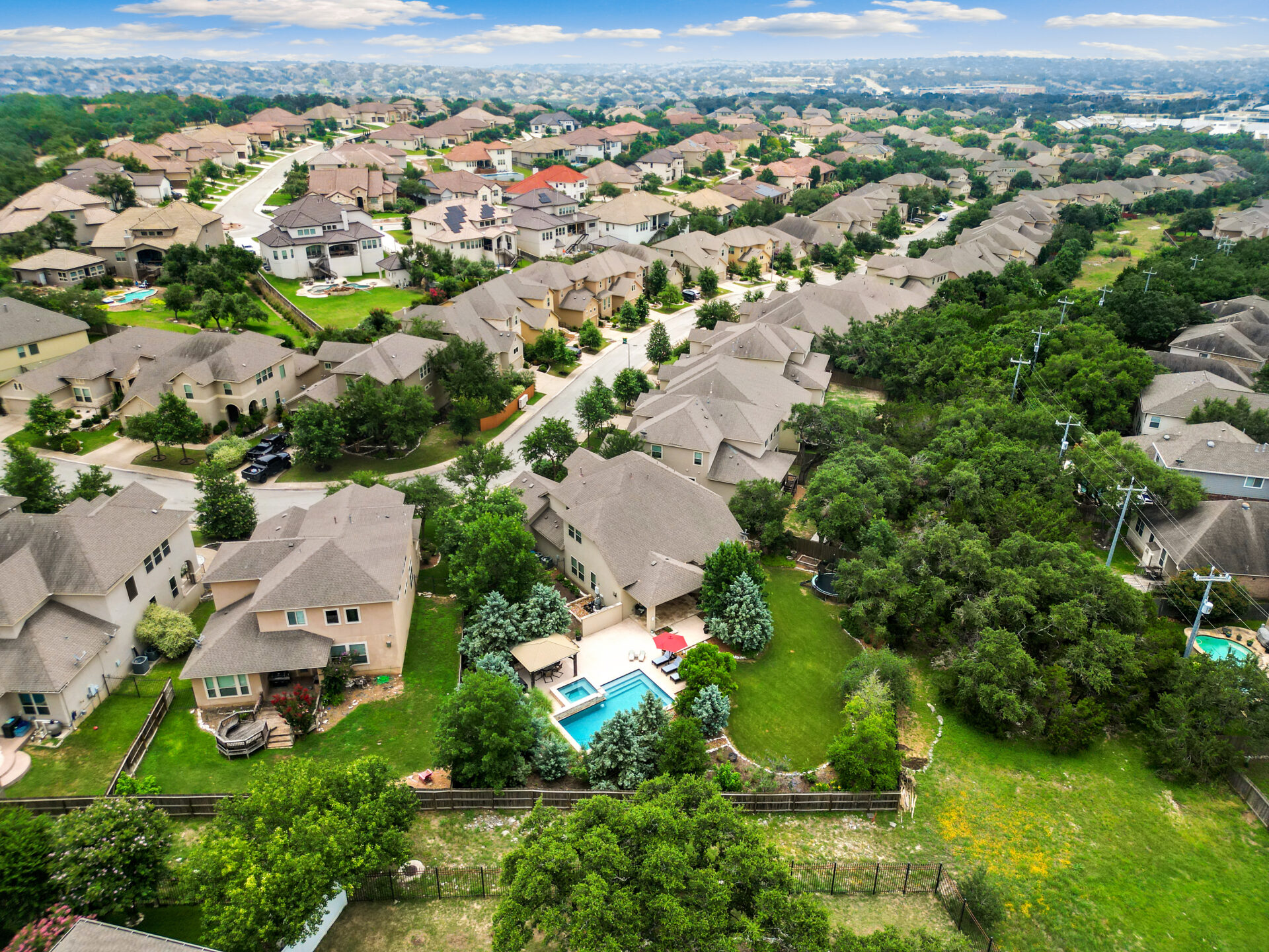 A neighborhood of homes in Wichita, Texas.
