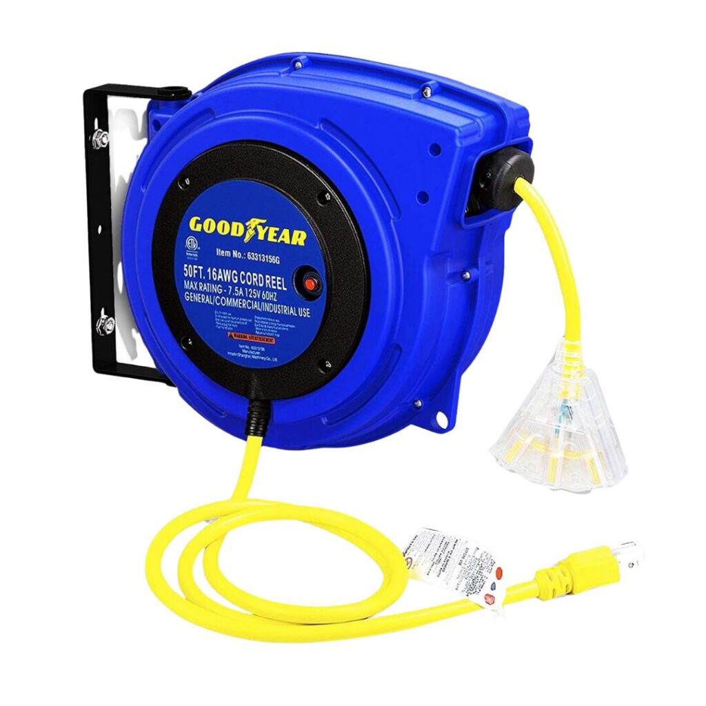 Triple-Tap Extension Cord Reel (50')