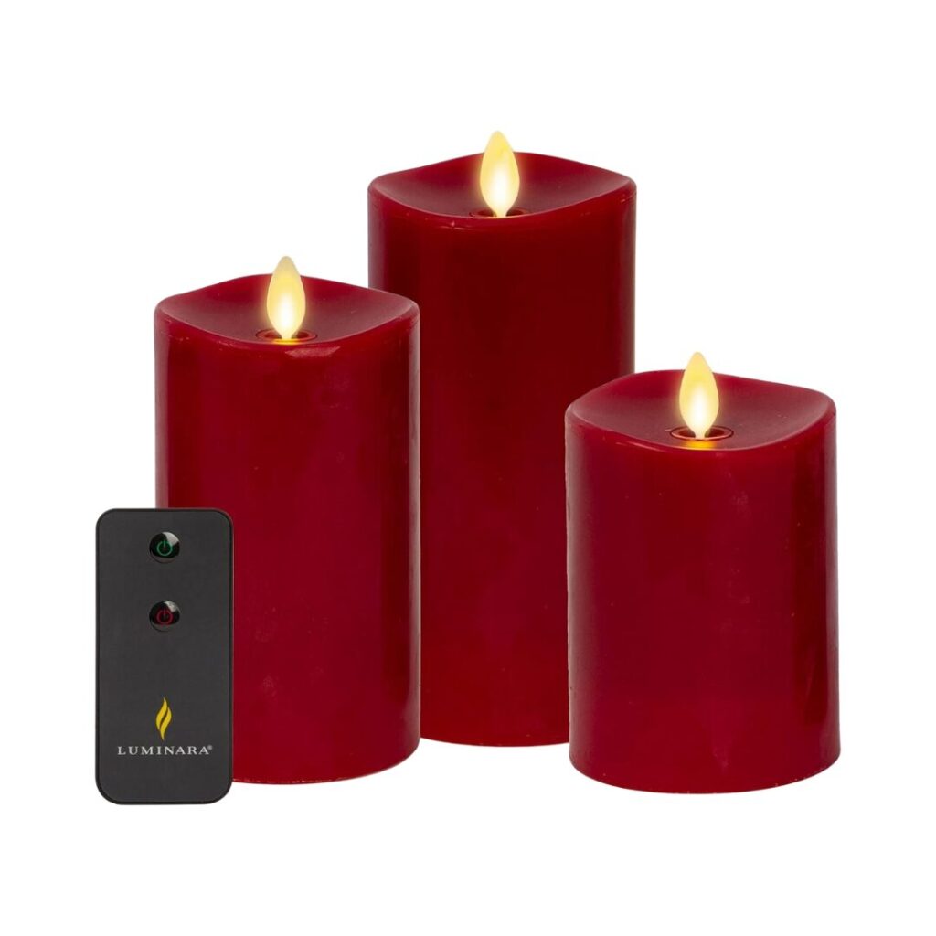 Flameless Flickering Melted-Edge Candle Set