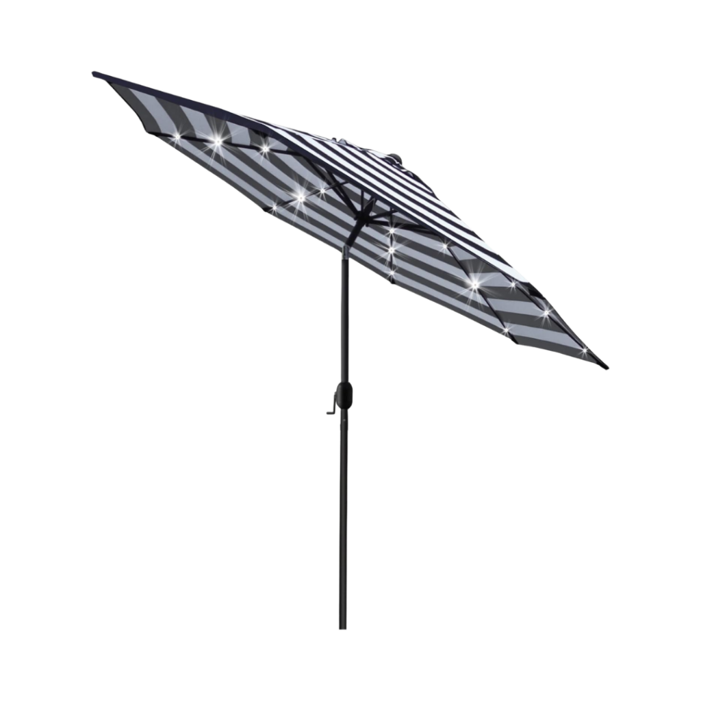 9-Foot Solar LED Patio Umbrella